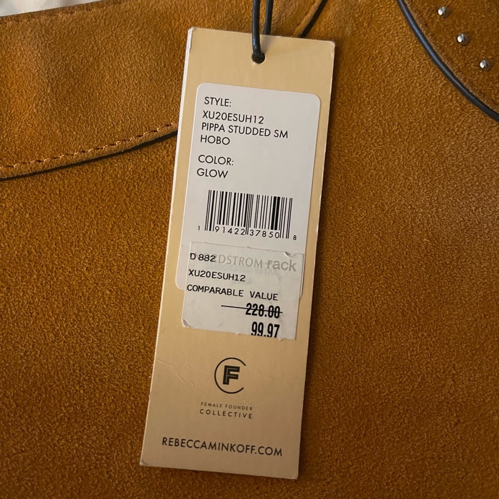 Rebecca Minkoff Pippa Studded Small Hobo Bag.  Color is Glow. NWT - Picture 6 of 7